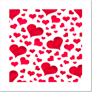 Valentine Heart Pattern Posters and Art